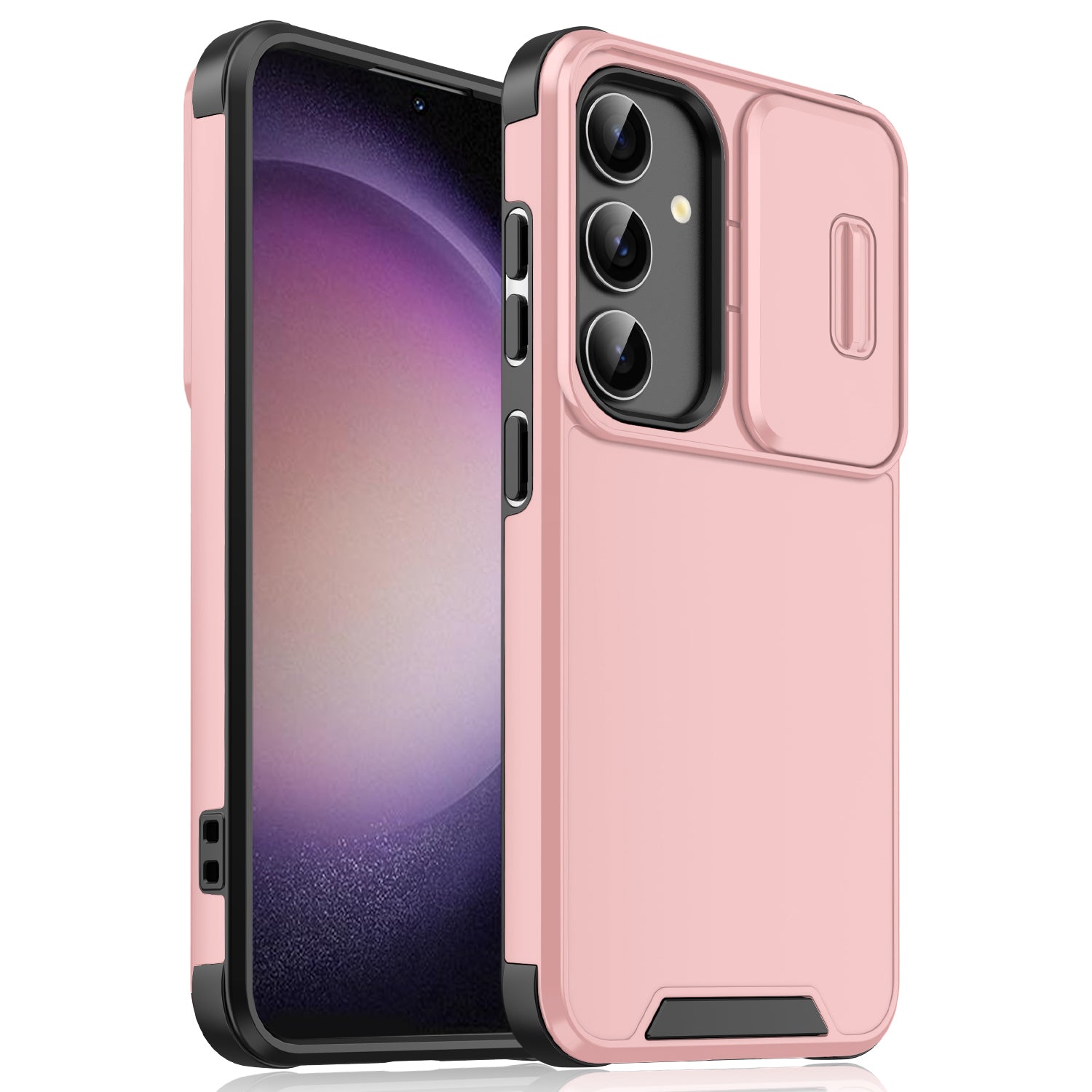 For Samsung Galaxy S23 FE Shockproof Case PC+TPU Phone Cover with Slide Camera Guard For Samsung Galaxy S23 FE Shockproof Case PC+TPU Phone Cover with Slide Camera Guard